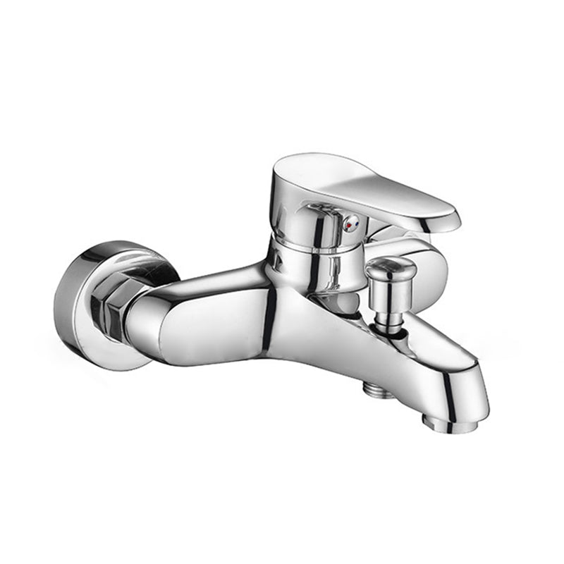 Bathroom Bathtub Pull-Out Wall-Mounted Hand Shower Fixed Bathtub Faucet