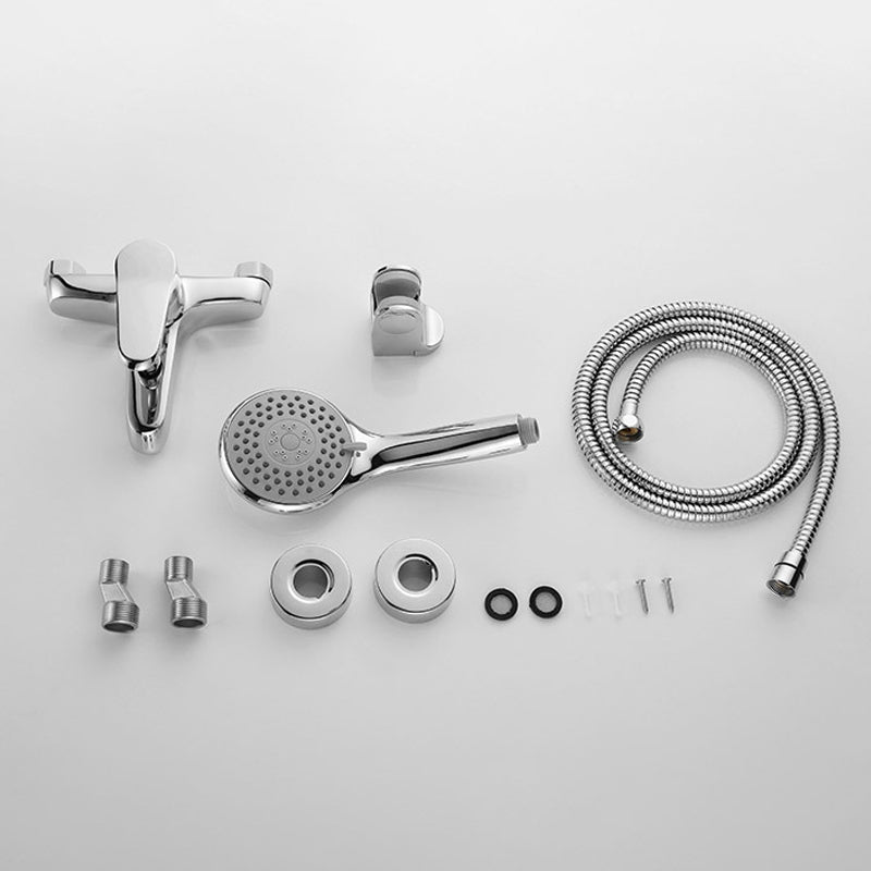 Bathroom Bathtub Pull-Out Wall-Mounted Hand Shower Fixed Bathtub Faucet