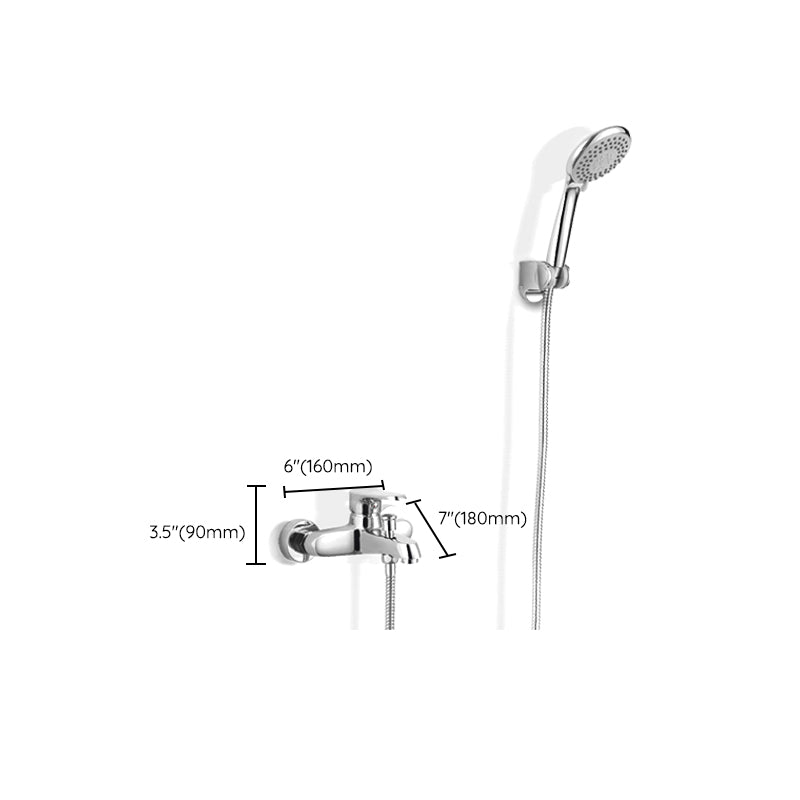 Bathroom Bathtub Pull-Out Wall-Mounted Hand Shower Fixed Bathtub Faucet