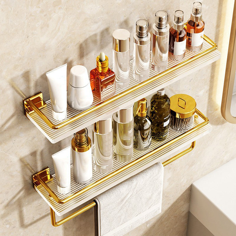 Modern Silver/Gold Bathroom Hardware Set Bathroom Shelf Bathroom Set