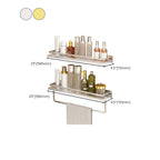 Modern Silver/Gold Bathroom Hardware Set Bathroom Shelf Bathroom Set