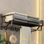 Modern black metal bath hardware set towel bar bathroom hardware set