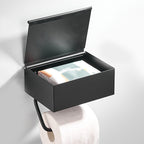 2-piece Stainless Steel Classic Bathroom Accessory Set Black & Chrome Paper Holder