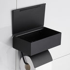 2-piece Stainless Steel Classic Bathroom Accessory Set Black & Chrome Paper Holder