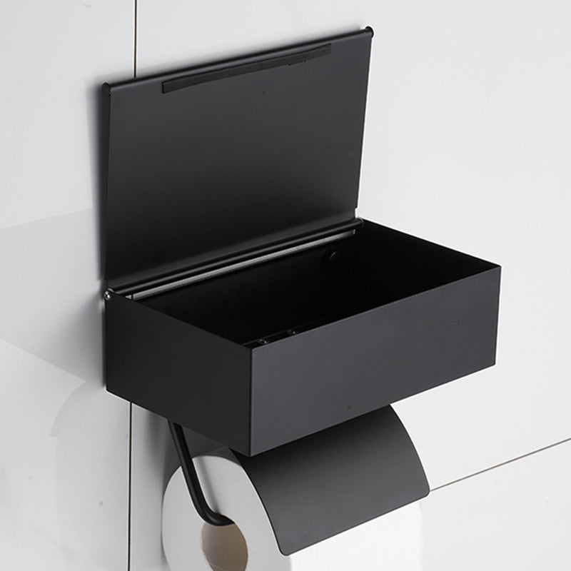2-piece Stainless Steel Classic Bathroom Accessory Set Black & Chrome Paper Holder