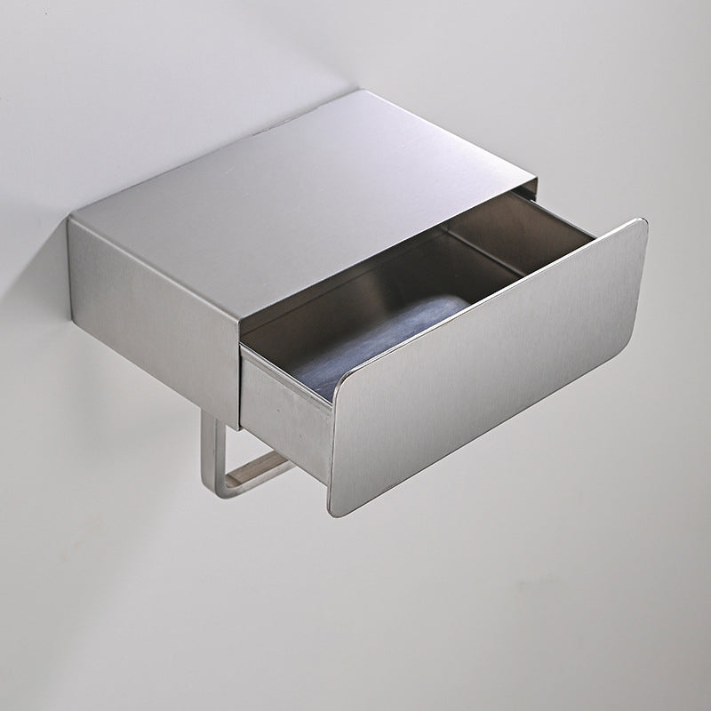 2-piece Stainless Steel Classic Bathroom Accessory Set Black & Chrome Paper Holder