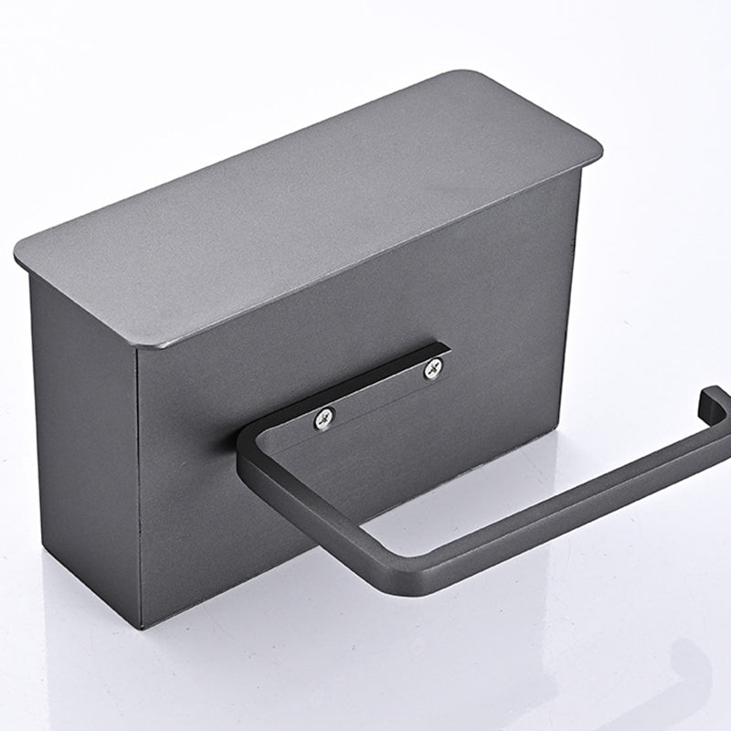 2-piece Stainless Steel Classic Bathroom Accessory Set Black & Chrome Paper Holder