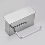 2-piece Stainless Steel Classic Bathroom Accessory Set Black & Chrome Paper Holder