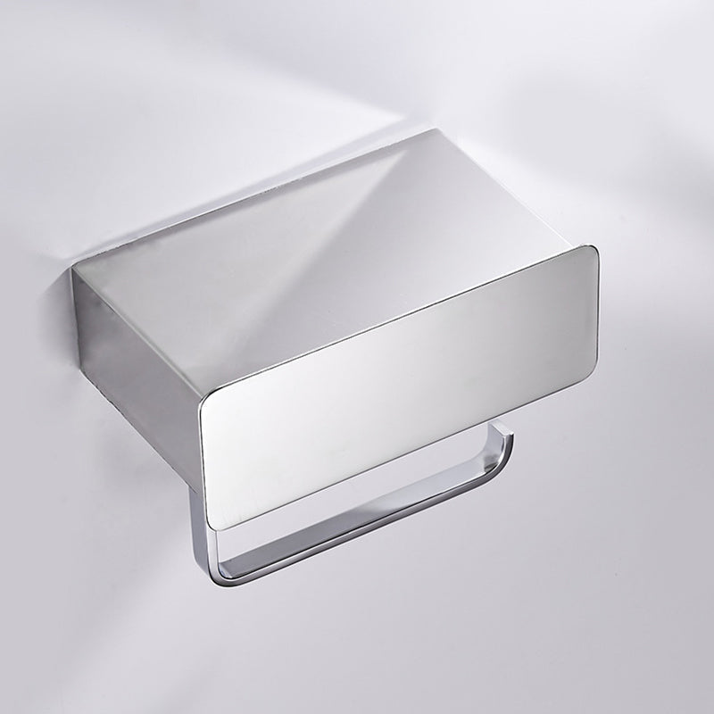 2-piece Stainless Steel Classic Bathroom Accessory Set Black & Chrome Paper Holder