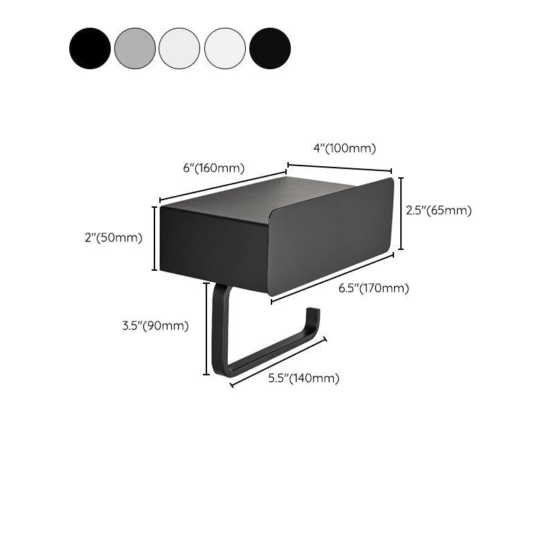 2-piece Stainless Steel Classic Bathroom Accessory Set Black & Chrome Paper Holder