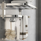 Chrome Modern Bathroom Hardware Set Stainless Steel Towel Hook/Towel Rail & Bathroom Shelf