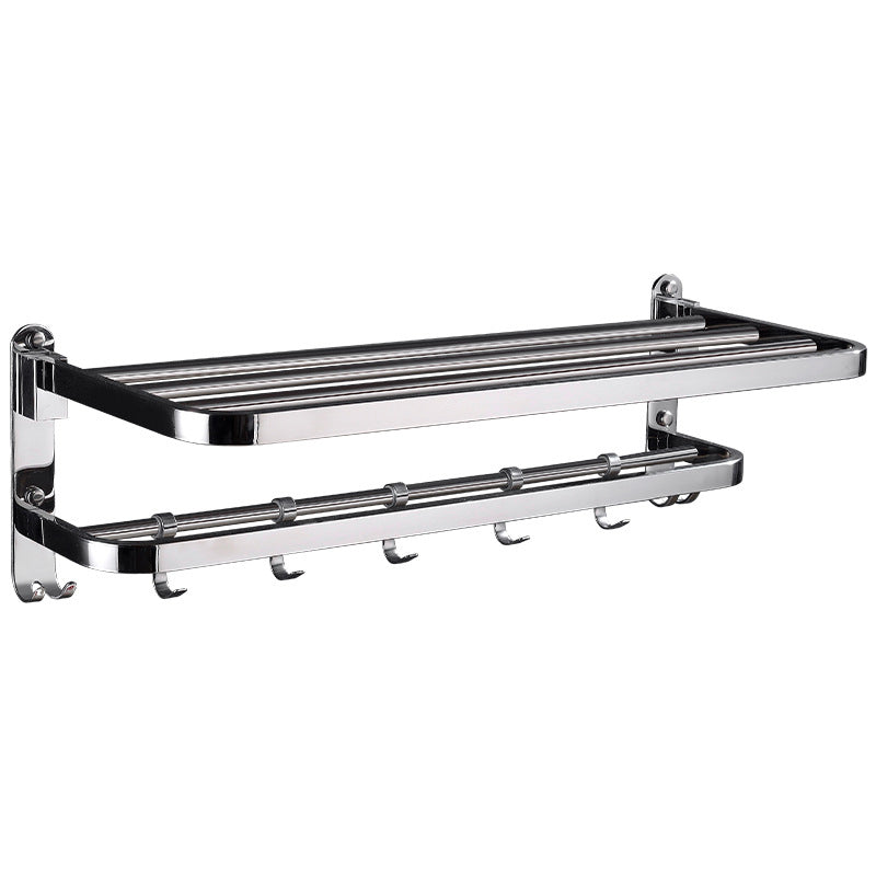 Chrome Modern Bathroom Hardware Set Stainless Steel Towel Hook/Towel Rail & Bathroom Shelf