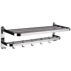 Chrome Modern Bathroom Hardware Set Stainless Steel Towel Hook/Towel Rail & Bathroom Shelf