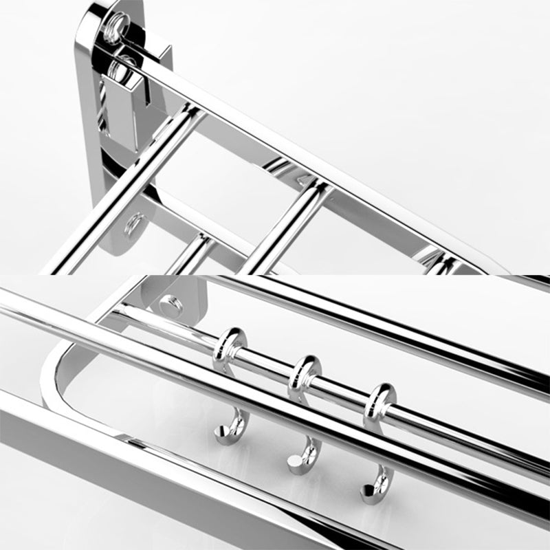 Chrome Modern Bathroom Hardware Set Stainless Steel Towel Hook/Towel Rail & Bathroom Shelf