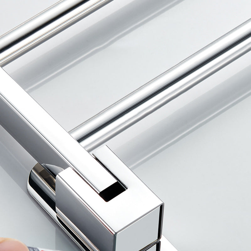 Chrome Modern Bathroom Hardware Set Stainless Steel Towel Hook/Towel Rail & Bathroom Shelf