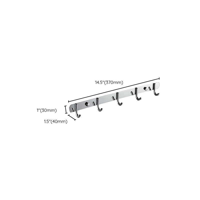 Chrome Modern Bathroom Hardware Set Stainless Steel Towel Hook/Towel Rail & Bathroom Shelf