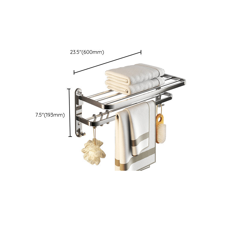 Chrome Modern Bathroom Hardware Set Stainless Steel Towel Hook/Towel Rail & Bathroom Shelf