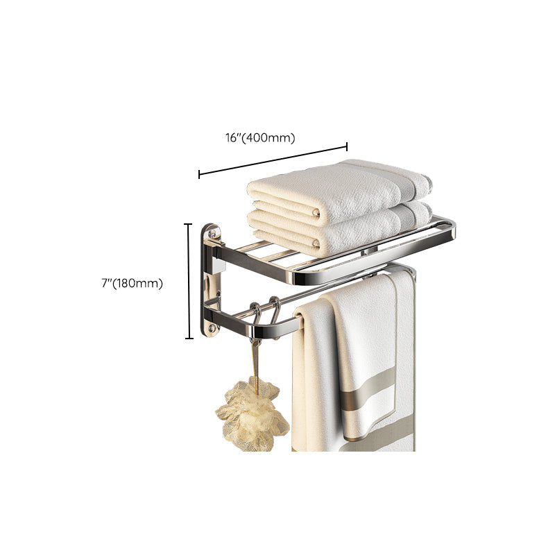 Chrome Modern Bathroom Hardware Set Stainless Steel Towel Hook/Towel Rail & Bathroom Shelf