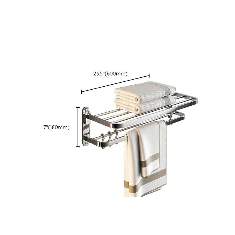 Chrome Modern Bathroom Hardware Set Stainless Steel Towel Hook/Towel Rail & Bathroom Shelf