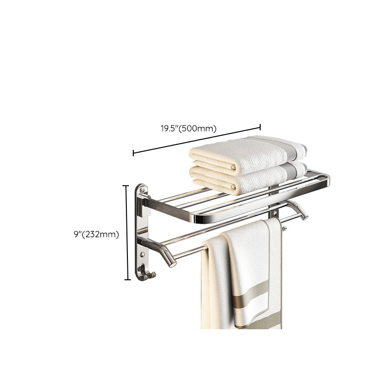 Chrome Modern Bathroom Hardware Set Stainless Steel Towel Hook/Towel Rail & Bathroom Shelf