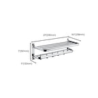 Chrome Modern Bathroom Hardware Set Stainless Steel Towel Hook/Towel Rail & Bathroom Shelf