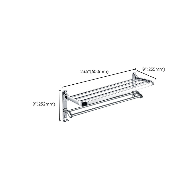 Chrome Modern Bathroom Hardware Set Stainless Steel Towel Hook/Towel Rail & Bathroom Shelf