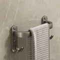 2-piece modern bathroom accessory set made of aluminum matte gray towel bar