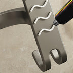 2-piece modern bathroom accessory set made of aluminum matte gray towel bar