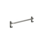 2-piece modern bathroom accessory set made of aluminum matte gray towel bar