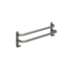 2-piece modern bathroom accessory set made of aluminum matte gray towel bar