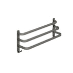 2-piece modern bathroom accessory set made of aluminum matte gray towel bar