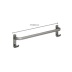 2-piece modern bathroom accessory set made of aluminum matte gray towel bar