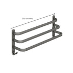 2-piece modern bathroom accessory set made of aluminum matte gray towel bar