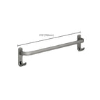 2-piece modern bathroom accessory set made of aluminum matte gray towel bar
