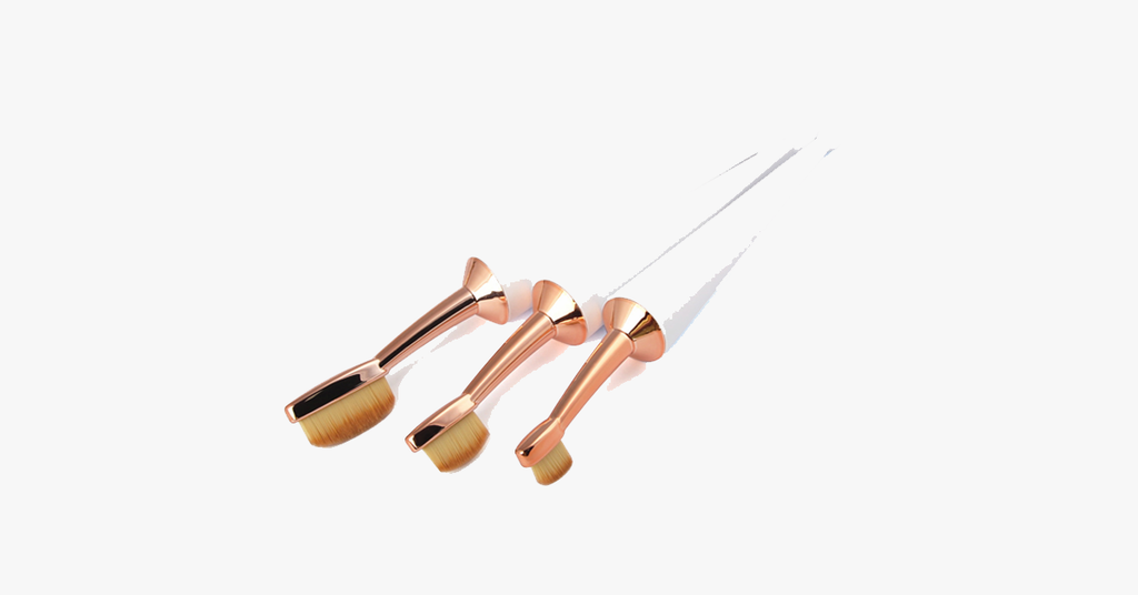Umbrella-cut oval brushes set