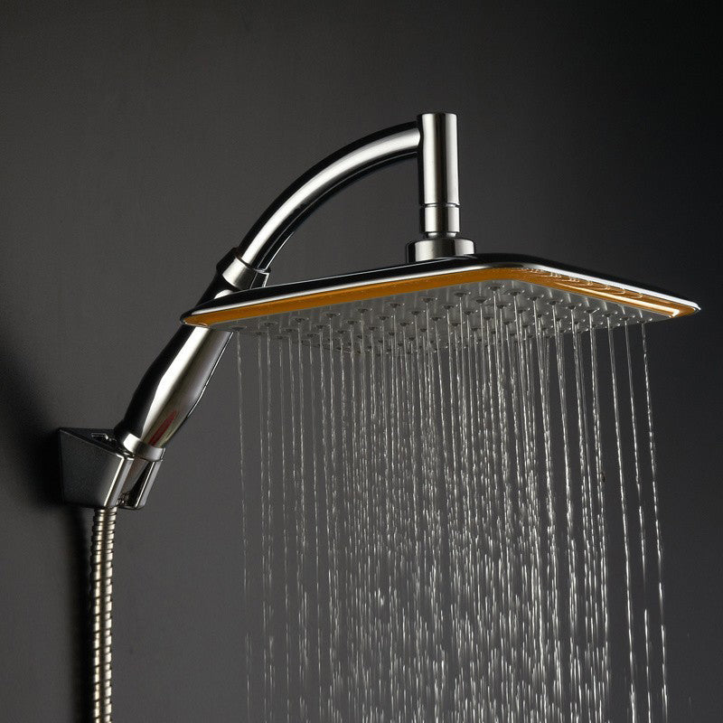 Modern Square Showerhead Combo Chrome Rainfall Showerhead