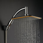 Modern Square Showerhead Combo Chrome Rainfall Showerhead