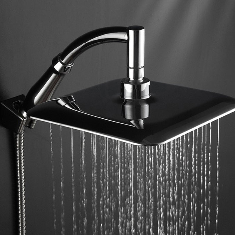 Modern Square Showerhead Combo Chrome Rainfall Showerhead
