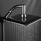 Modern Square Shower Head Combo Chrome Rainfall Shower Head