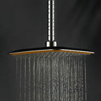 Modern Square Shower Head Combo Chrome Rainfall Shower Head