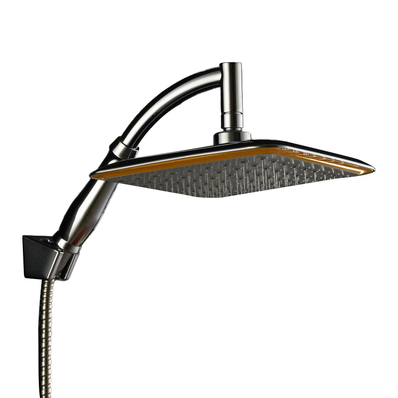 Modern Square Showerhead Combo Chrome Rainfall Showerhead