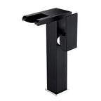 Modern faucet for sink brass lever handles LED waterfall sink mixer