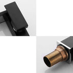 Modern faucet for sink brass lever handles LED waterfall sink mixer