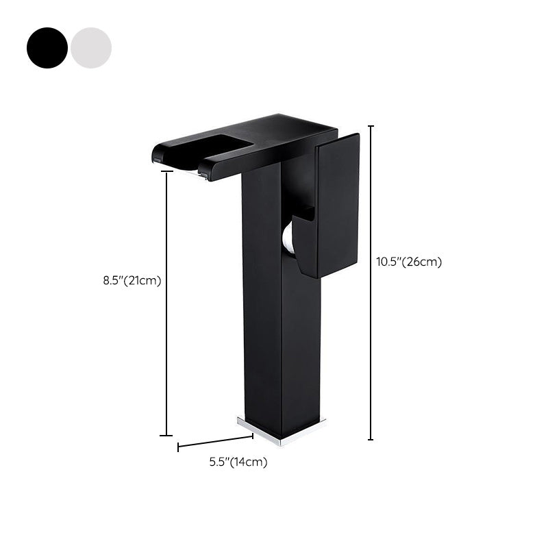 Modern faucet for sink brass lever handles LED waterfall sink mixer