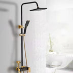 Modern adjustable water flow shower faucet shower arm shower system on the wall