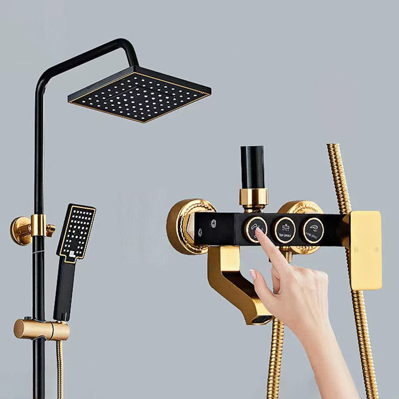 Modern adjustable water flow shower faucet shower arm shower system on the wall