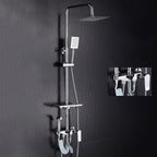 Modern adjustable water flow shower faucet shower arm shower system on the wall