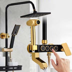 Modern adjustable water flow shower faucet shower arm shower system on the wall