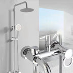 Modern adjustable water flow shower faucet shower arm shower system on the wall