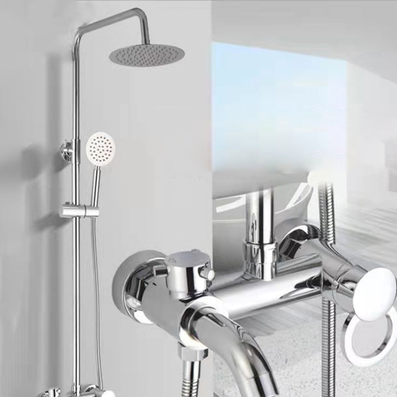 Modern adjustable water flow shower faucet shower arm shower system on the wall